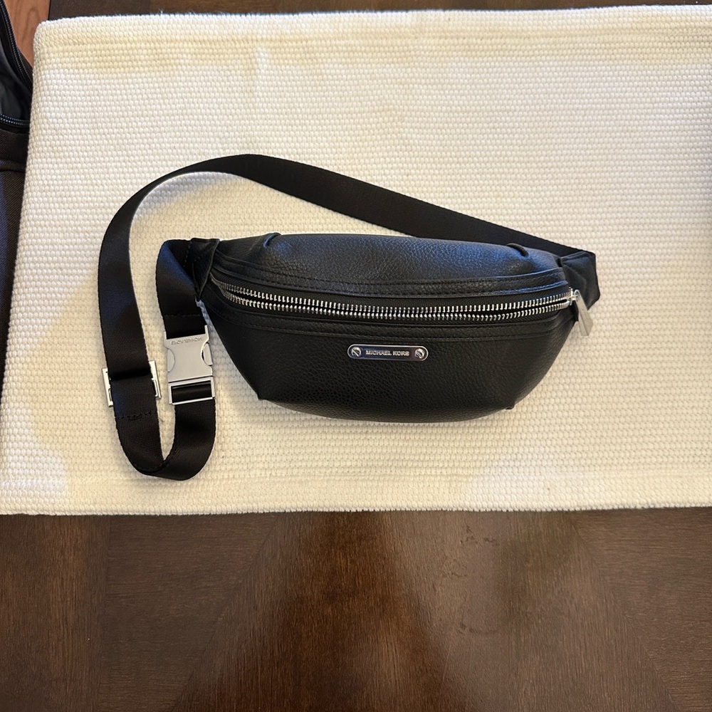 Michael Kors Black Leather Belt Bag